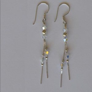 Silver drop earrings